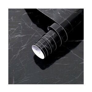 Arthome Black Marble Peel & Stick Vinyl Contact Paper 17" x‎ 120"
